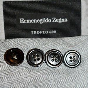 46L Ermenegildo Zegna CURRENT Silk Gray Plaid COAT